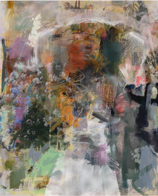 Bare Behind Flowers